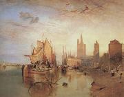 Joseph Mallord William Turner Cologne,the arrival lf a pachet boat;evening (mk31) oil